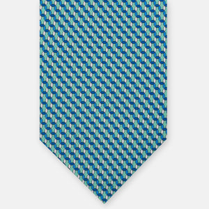3-Fold Silk Tie, Geometric Pattern, Tiffany - JA059579_11 T