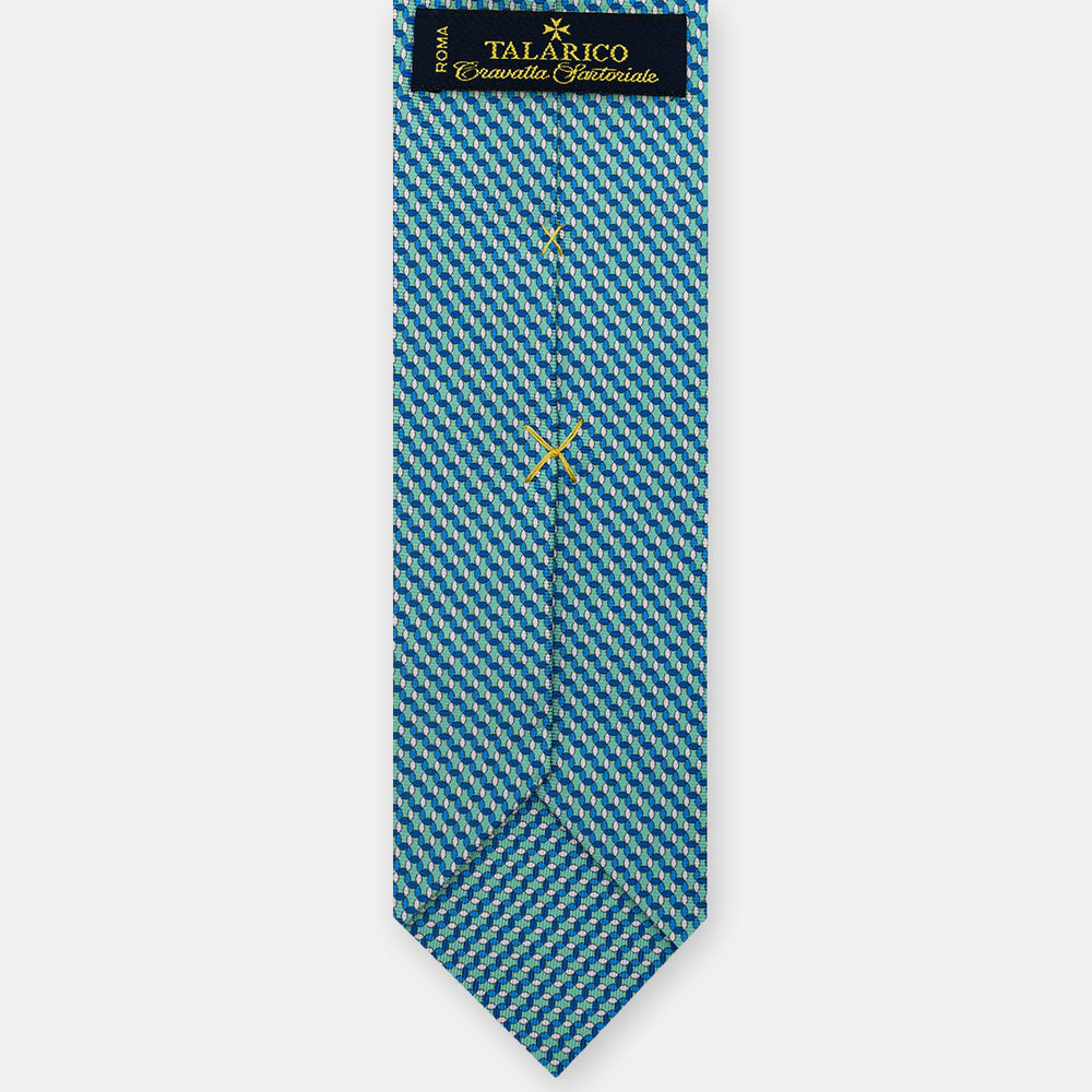 3-Fold Silk Tie, Geometric Pattern, Tiffany - JA059579_11 T