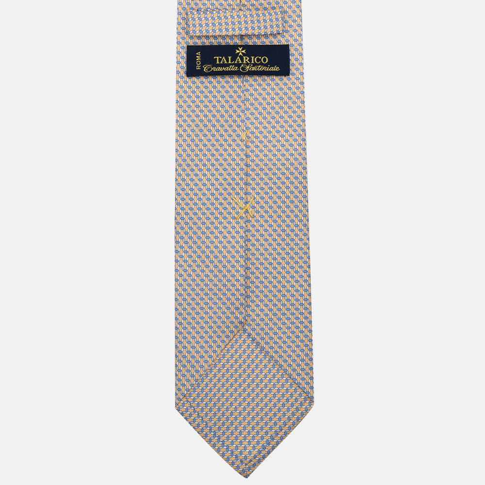 3-Fold Silk Tie, Chain Pattern, Yellow - JA059579_12