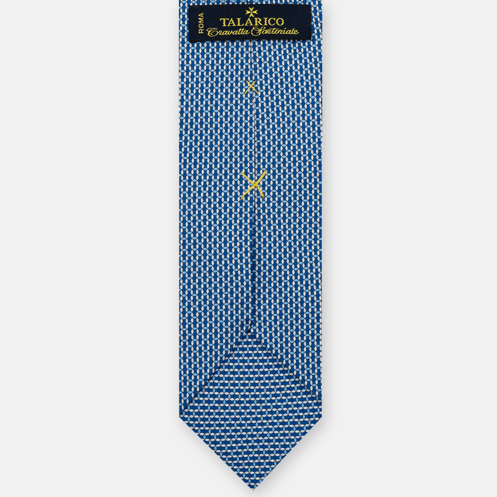 3-Fold Silk Tie, Geometric Pattern, Light Blue - JA059579_13 T