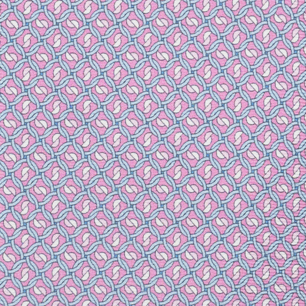 3-Fold Silk Tie, Chain Pattern, Pink - JA059624_5