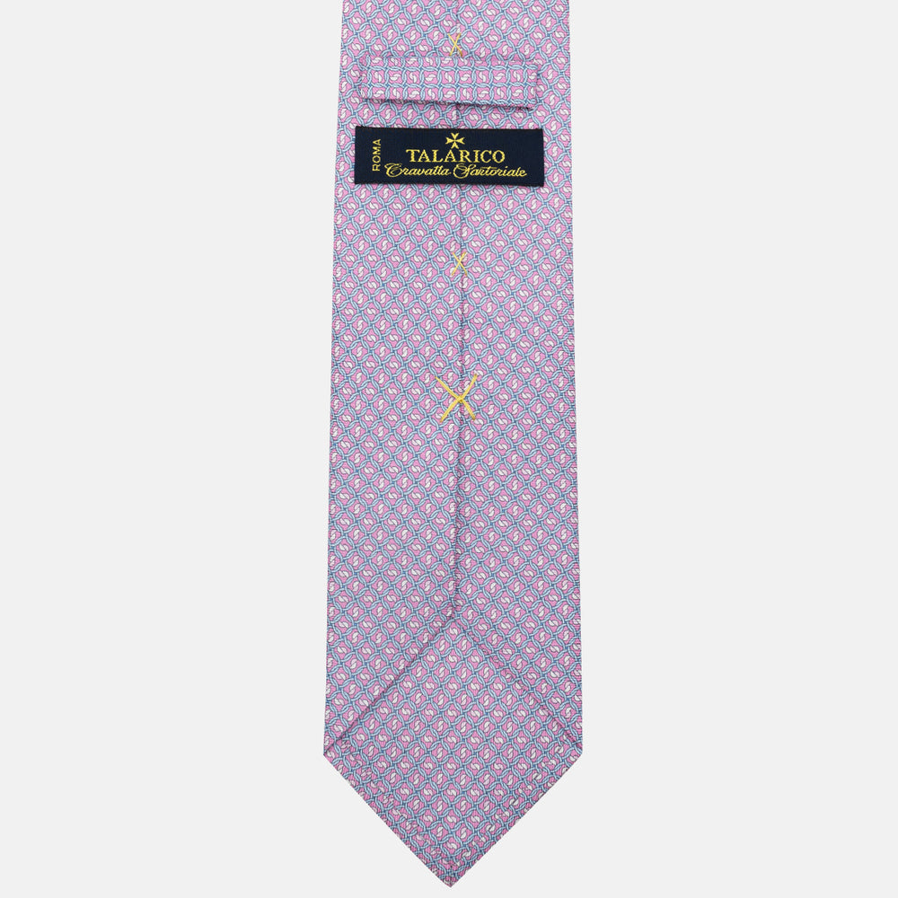 3-Fold Silk Tie, Chain Pattern, Pink - JA059624_5