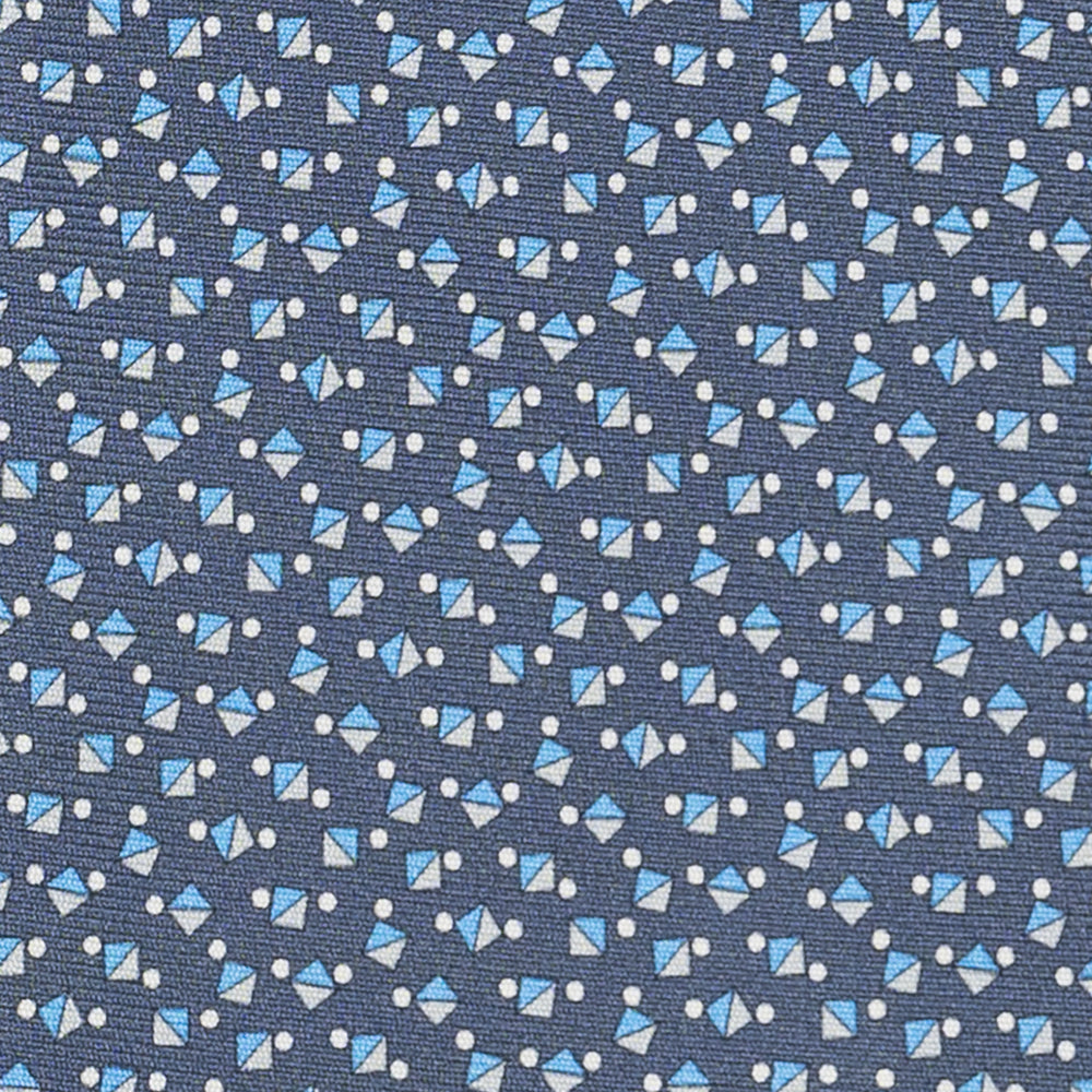3-Fold Silk Tie, Micro Pattern, Grey - JA059629_6 T