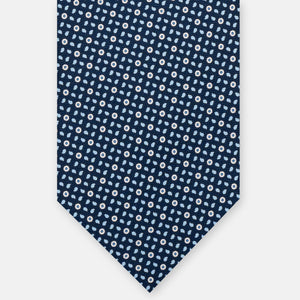 3-Fold Silk Tie, Floral Pattern, Sky Blue - JA059632_5 T