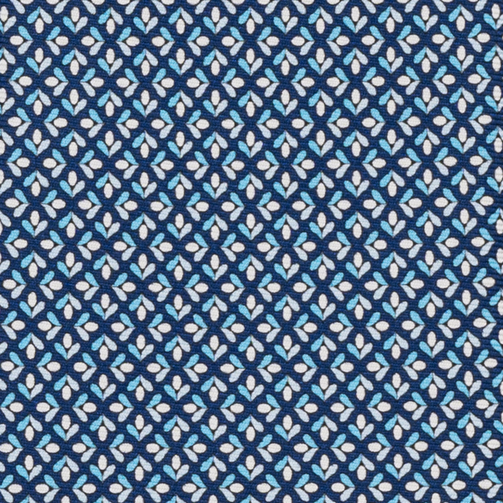 3-Fold Silk Tie, Floral Pattern, Light Blue - JA060096_10 T