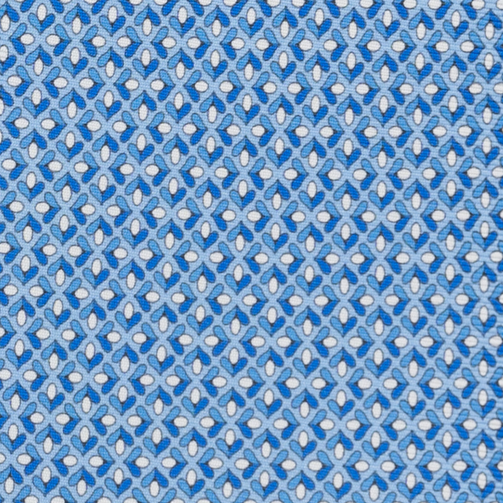 3-Fold Silk Tie, Floral Pattern, Light Blue - JA060096_2