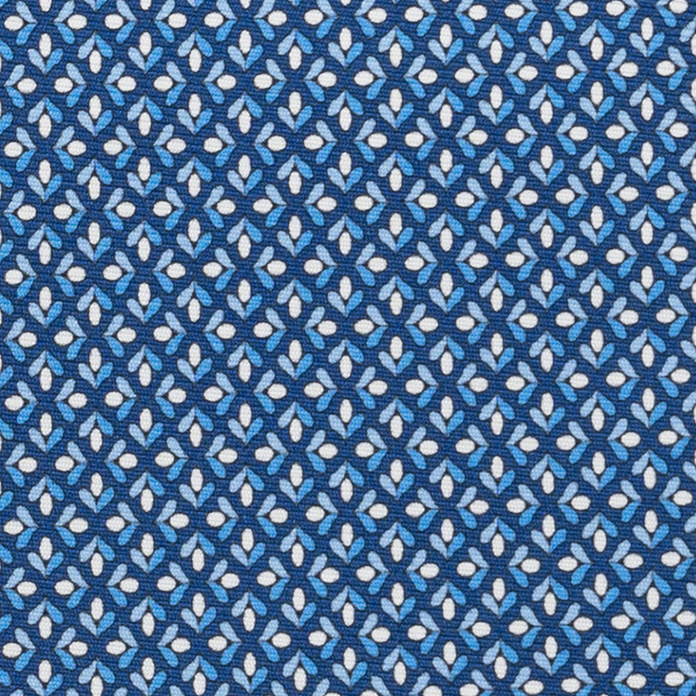 3-Fold Silk Tie, Floral Pattern, Light Blue - JA060096_3