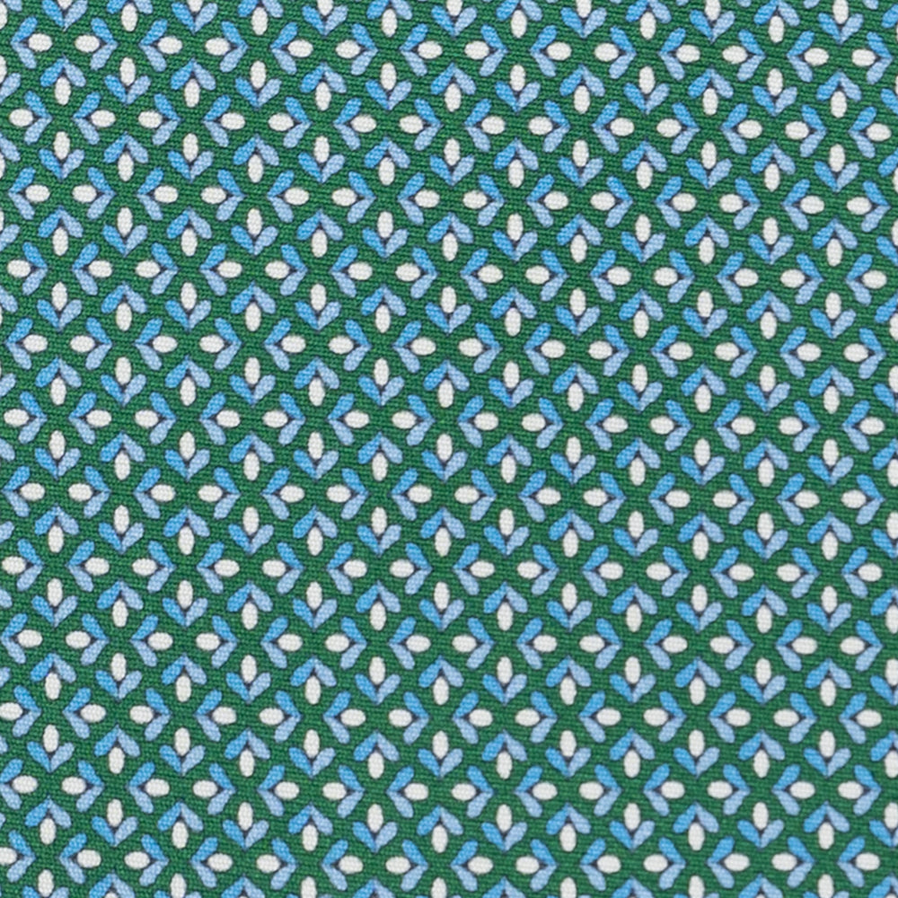 3-Fold Silk Tie, Floral Pattern, Green - JA060096_9