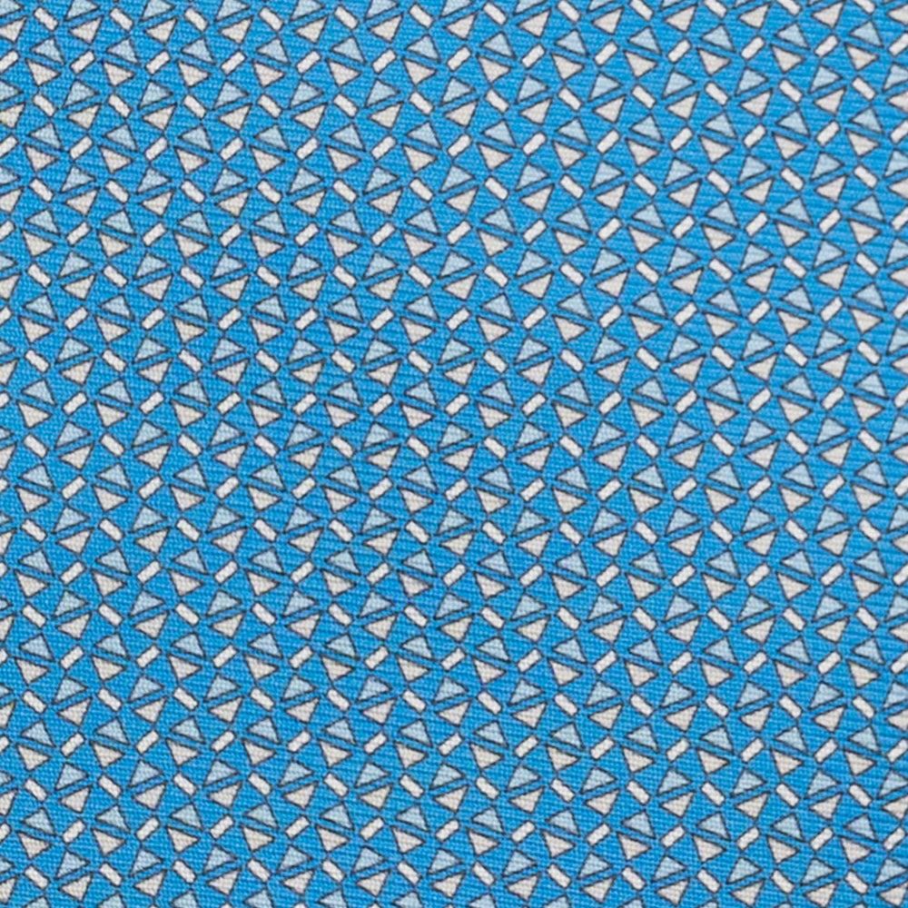 3-Fold Silk Tie, Micro Pattern, Light Blue - JA061851_2 T