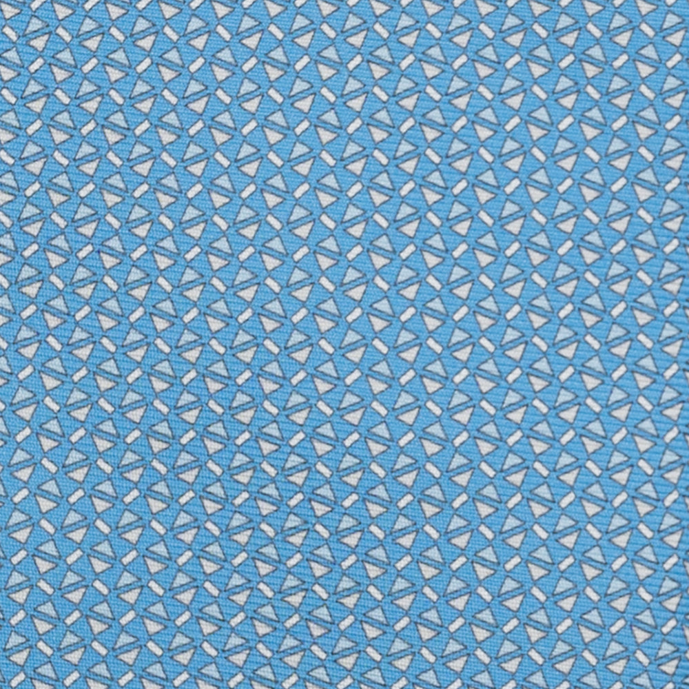 3-Fold Silk Tie, Micro Pattern, Light Blue - JA061851_2