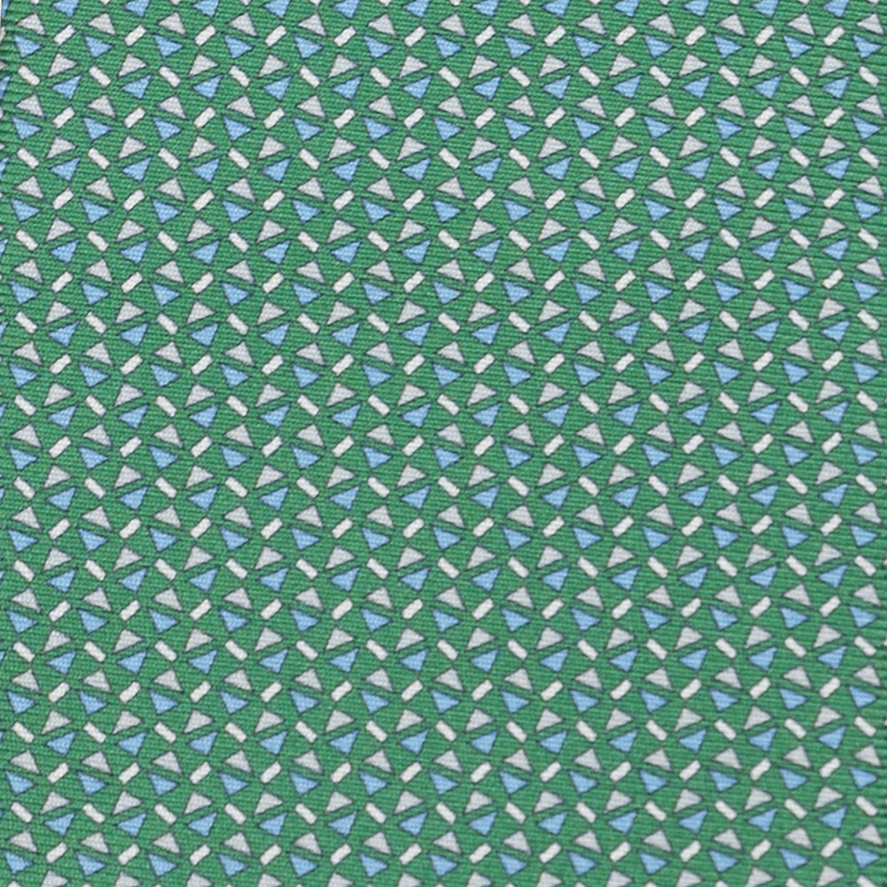 3-Fold Silk Tie, Micro Pattern, Green - JA061851_4