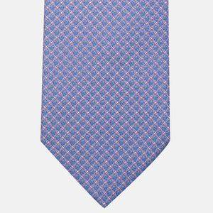 Cravatta 3 pieghe in Seta, Micro Fantasia, Lilla - JA061851_5