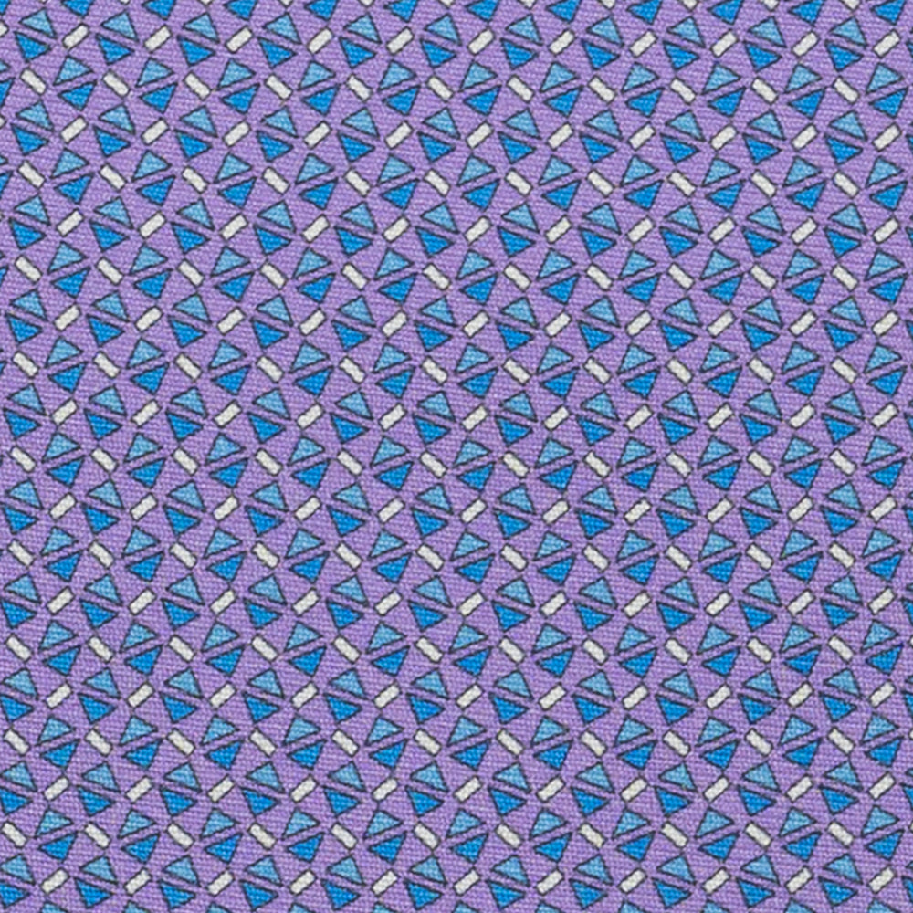 3-Fold Silk Tie, Micro Pattern, Lilac - JA061851_5 T