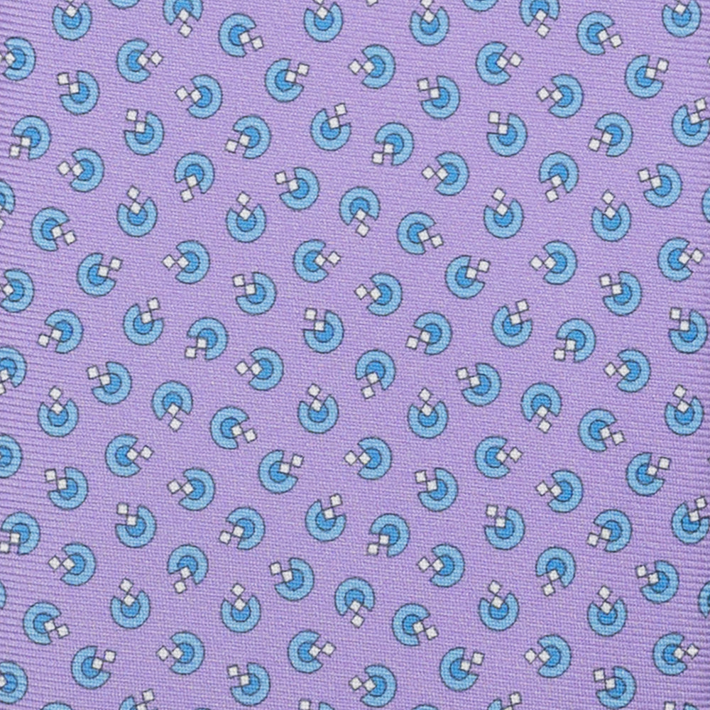 3-Fold Silk Tie, Micro Pattern, Lilac - JA062015_1