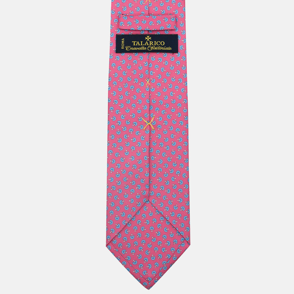 3-Fold Silk Tie, Micro Pattern, Pink - JA062015_2