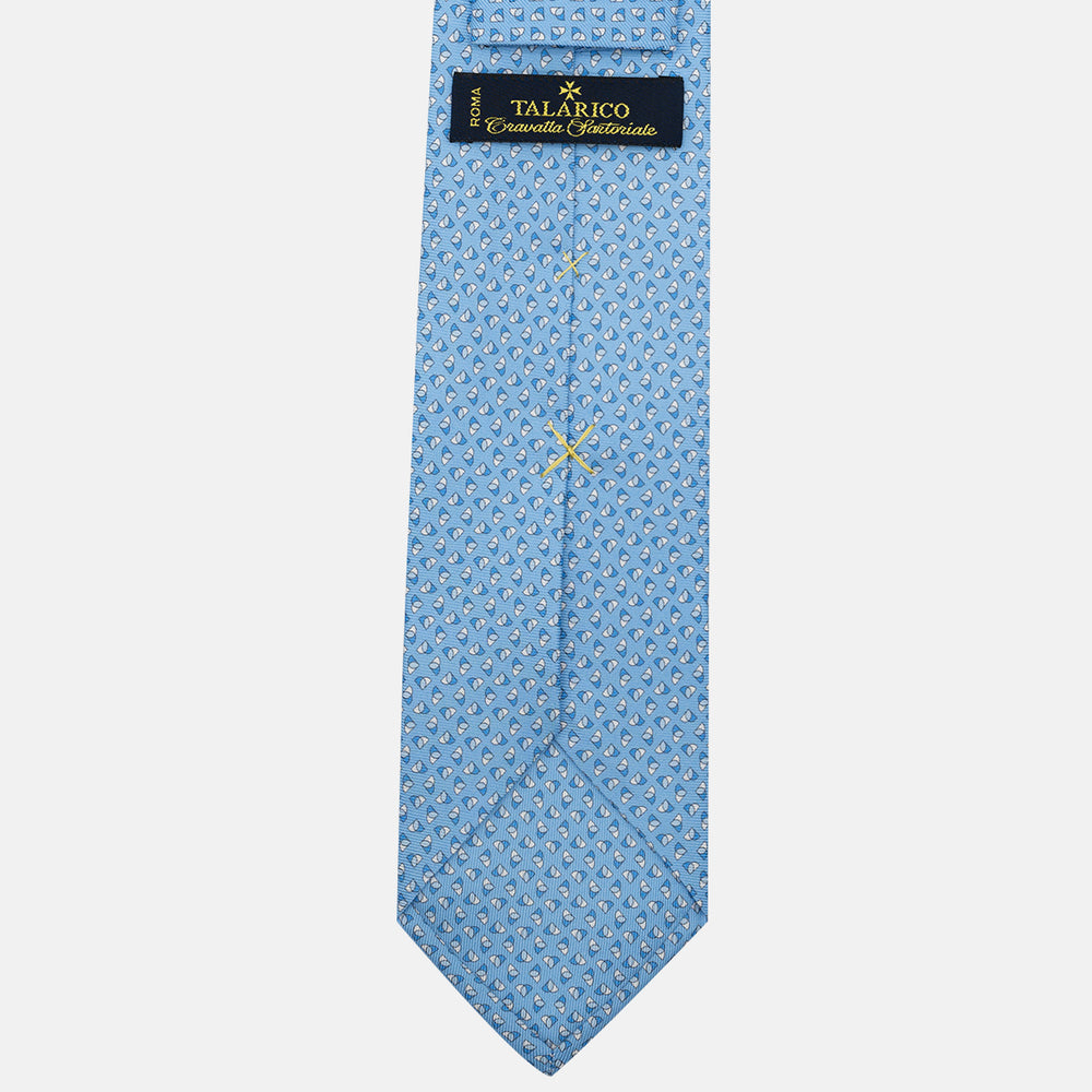 3-Fold Silk Tie, Micro Pattern, Light Blue - JA062933_2