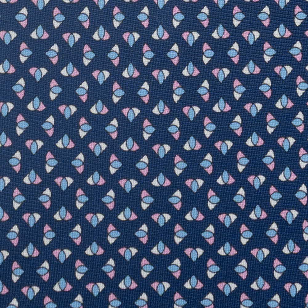 3-Fold Silk Tie, Micro Pattern, Blue Pink - JA062933_4