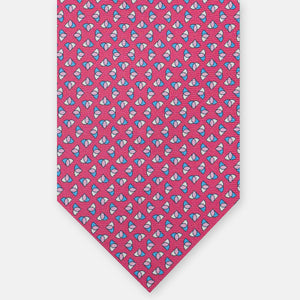 3-Fold Silk Tie, Micro Pattern, Pink - JA062933_5 T