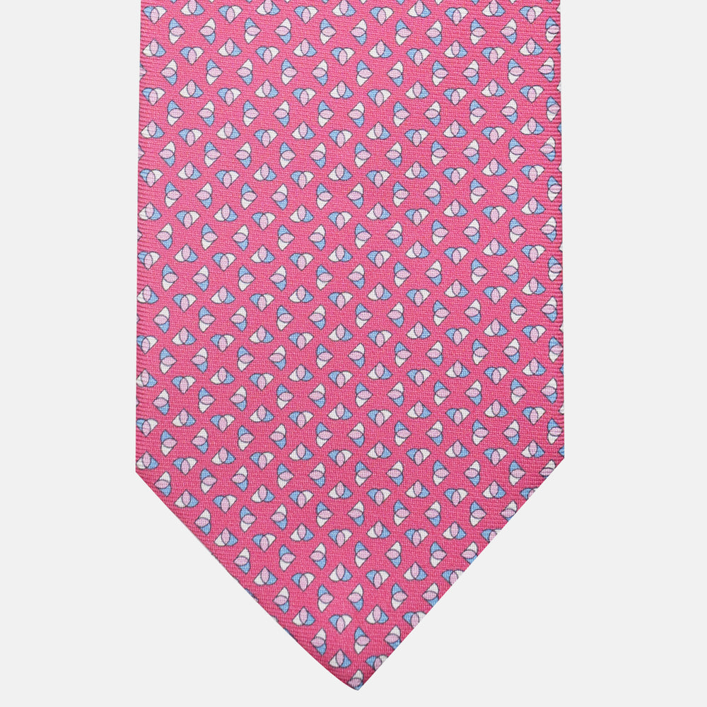 3-Fold Silk Tie, Micro Pattern, Pink - JA062933_5