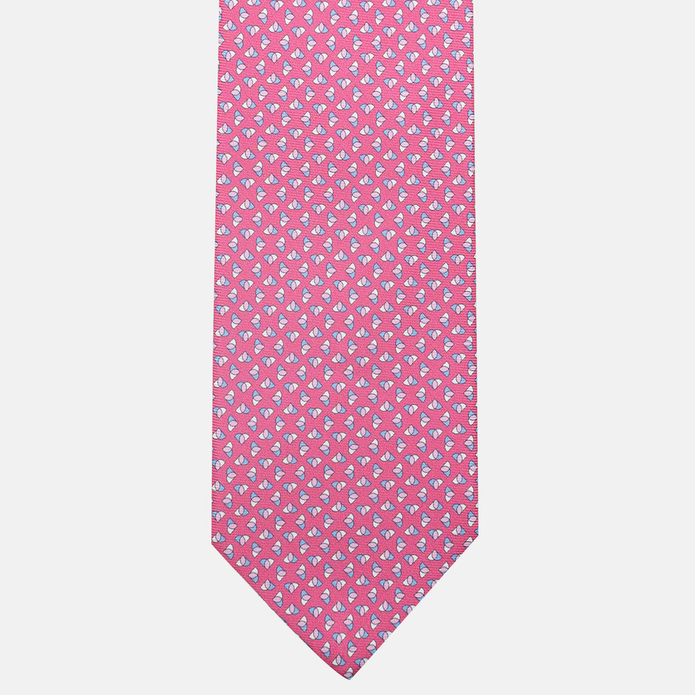 3-Fold Silk Tie, Micro Pattern, Pink - JA062933_5