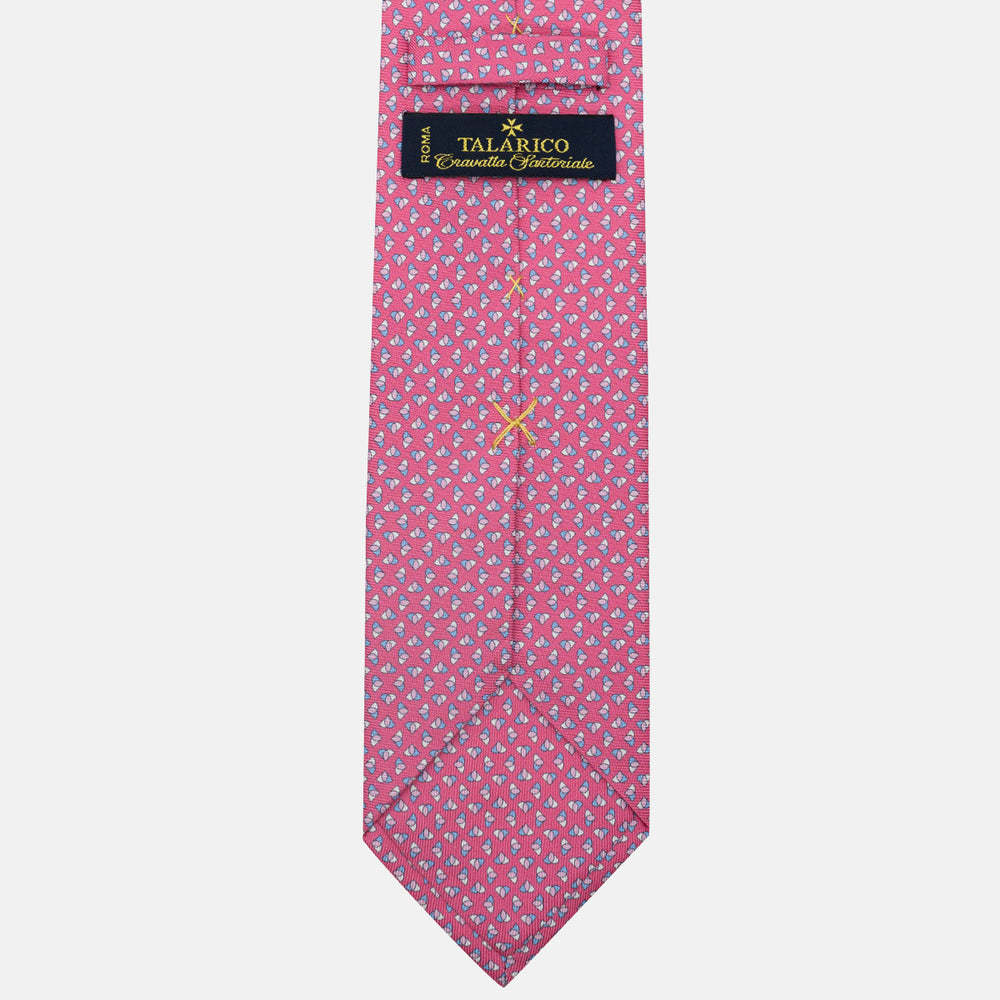 3-Fold Silk Tie, Micro Pattern, Pink - JA062933_5