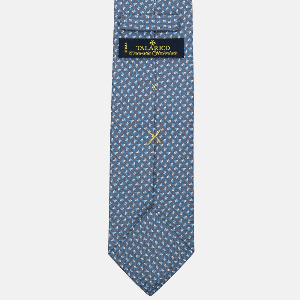 3-Fold Silk Tie, Micro Pattern, Grey - JA062933_6