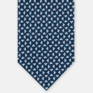 3-Fold Silk Tie, Micro Pattern, Sky Blue - JA062933_7 T