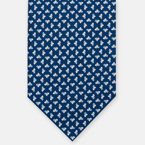 3-Fold Silk Tie, Micro Pattern, Light Blue - JA062933_8 T