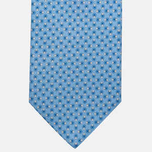 3-Fold Silk Tie, Micro Pattern, Light Blue - JA062936_1