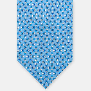 3-Fold Silk Tie, Micro Pattern, Light Blue - JA062936_1 T