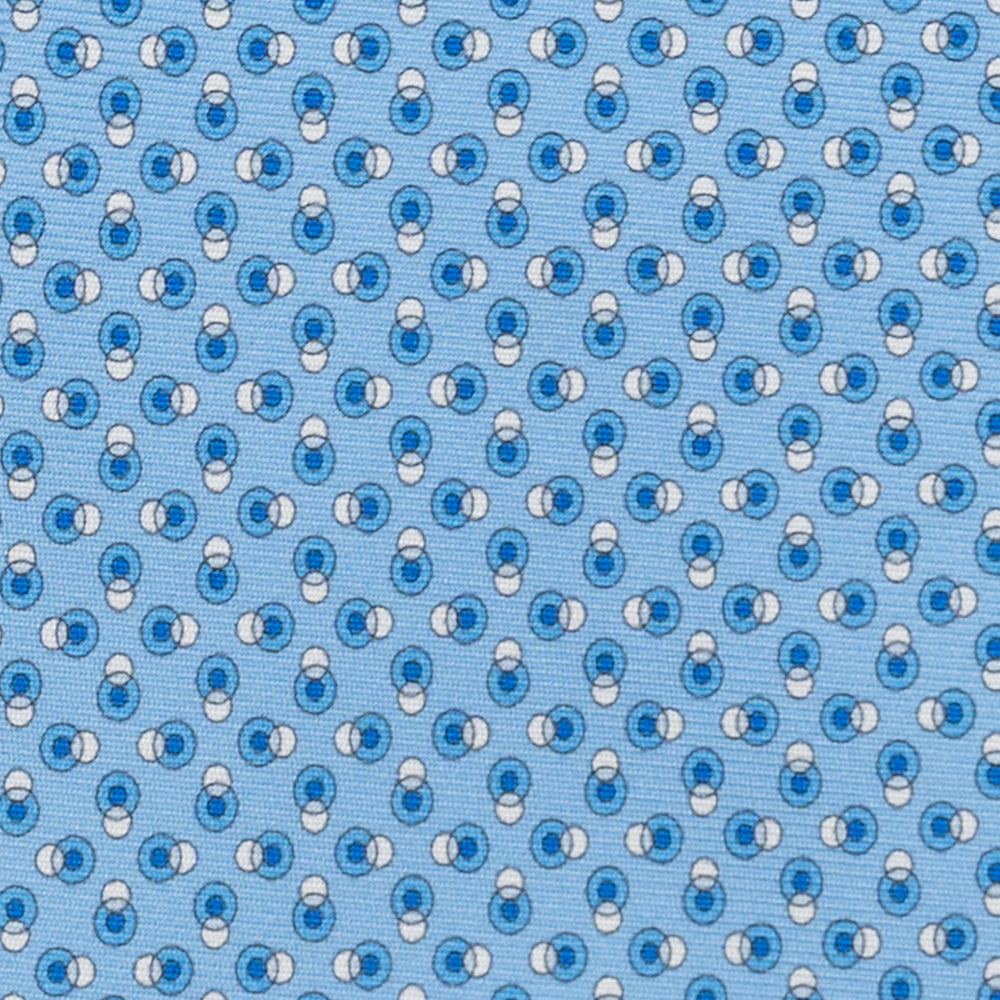 3-Fold Silk Tie, Micro Pattern, Light Blue - JA062936_1