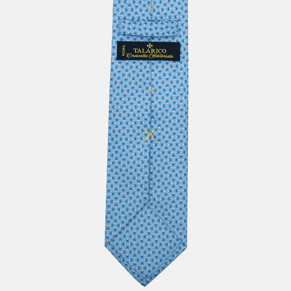 3-Fold Silk Tie, Micro Pattern, Light Blue - JA062936_1
