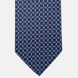 3-Fold Silk Tie, Micro Pattern, Blue Pink - JA062936_5