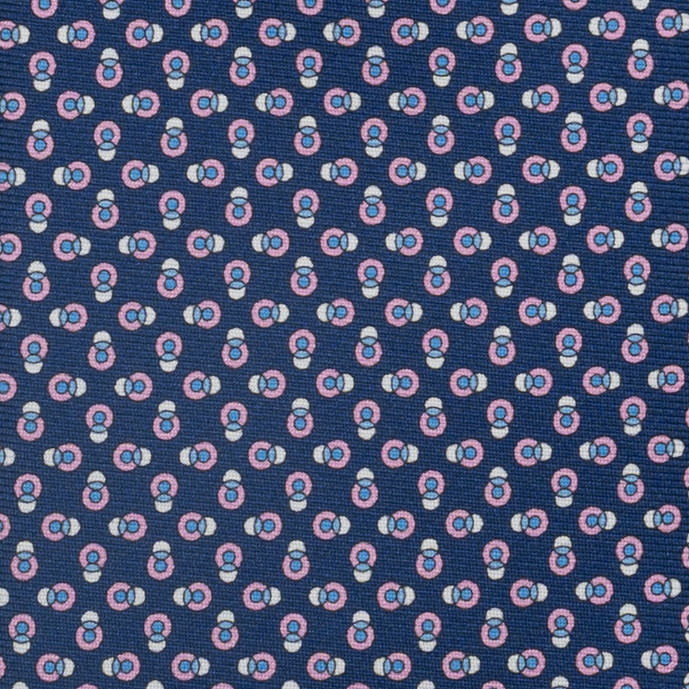 3-Fold Silk Tie, Micro Pattern, Blue Pink - JA062936_5