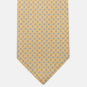 3-Fold Silk Tie, Micro Pattern, Yellow - JA062936_6