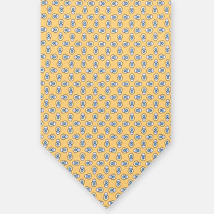 3-fold Silk Tie, Micro Pattern, Yellow - JA062936_6 T
