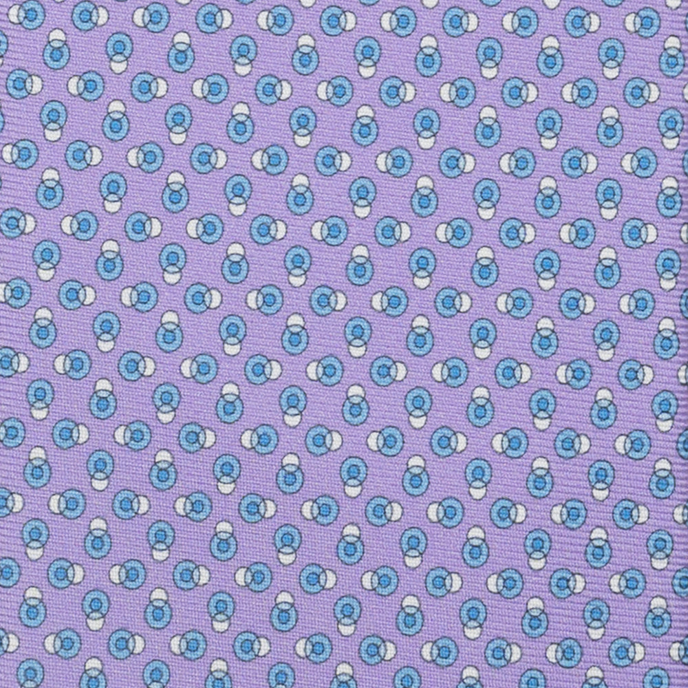 3-Fold Silk Tie, Micro Pattern, Lilac - JA062936_7