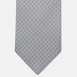 3-Fold Silk Tie, Micro Pattern, Grey - JA062936_9