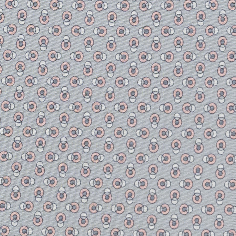 3-Fold Silk Tie, Micro Pattern, Grey - JA062936_9