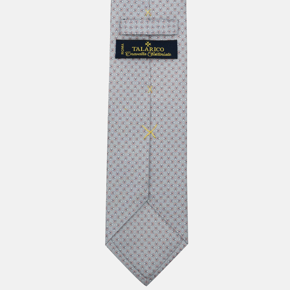 3-Fold Silk Tie, Micro Pattern, Grey - JA062936_9