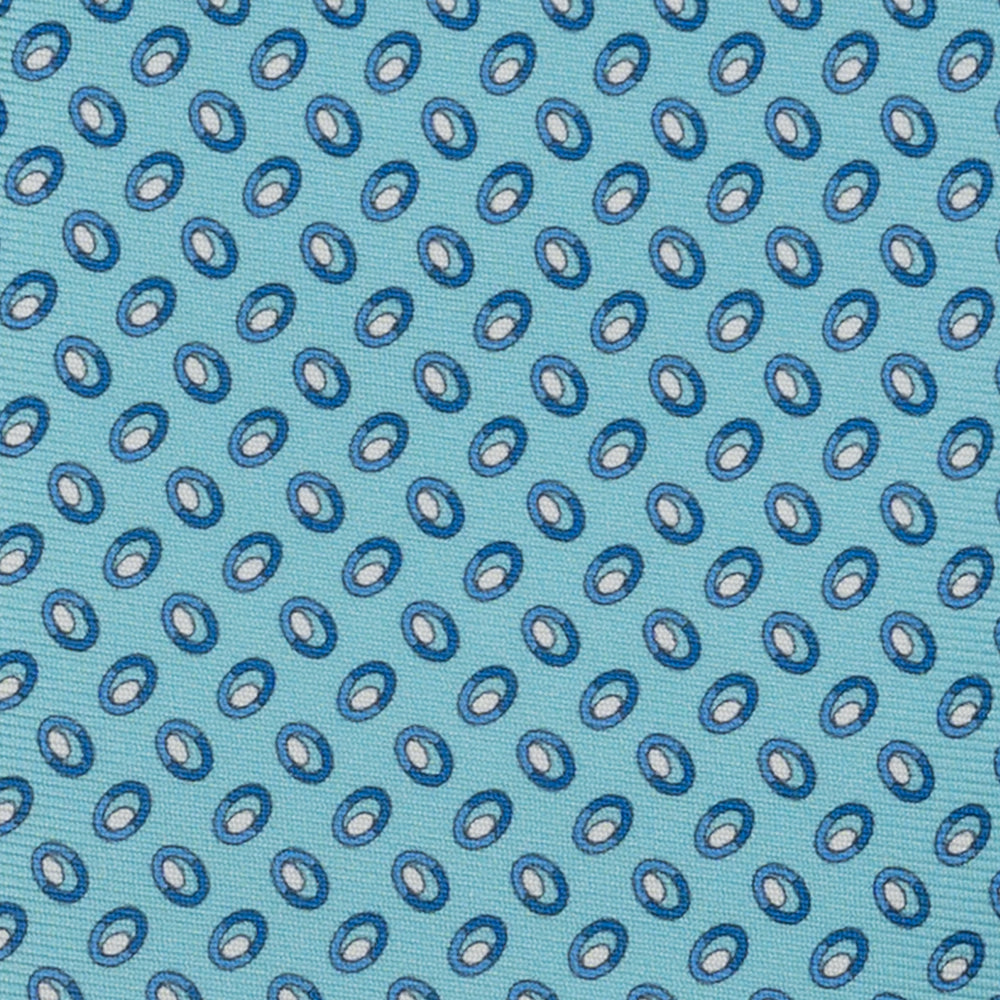 3-Fold Silk Tie, Micro Pattern, Light Blue - JA062938_2