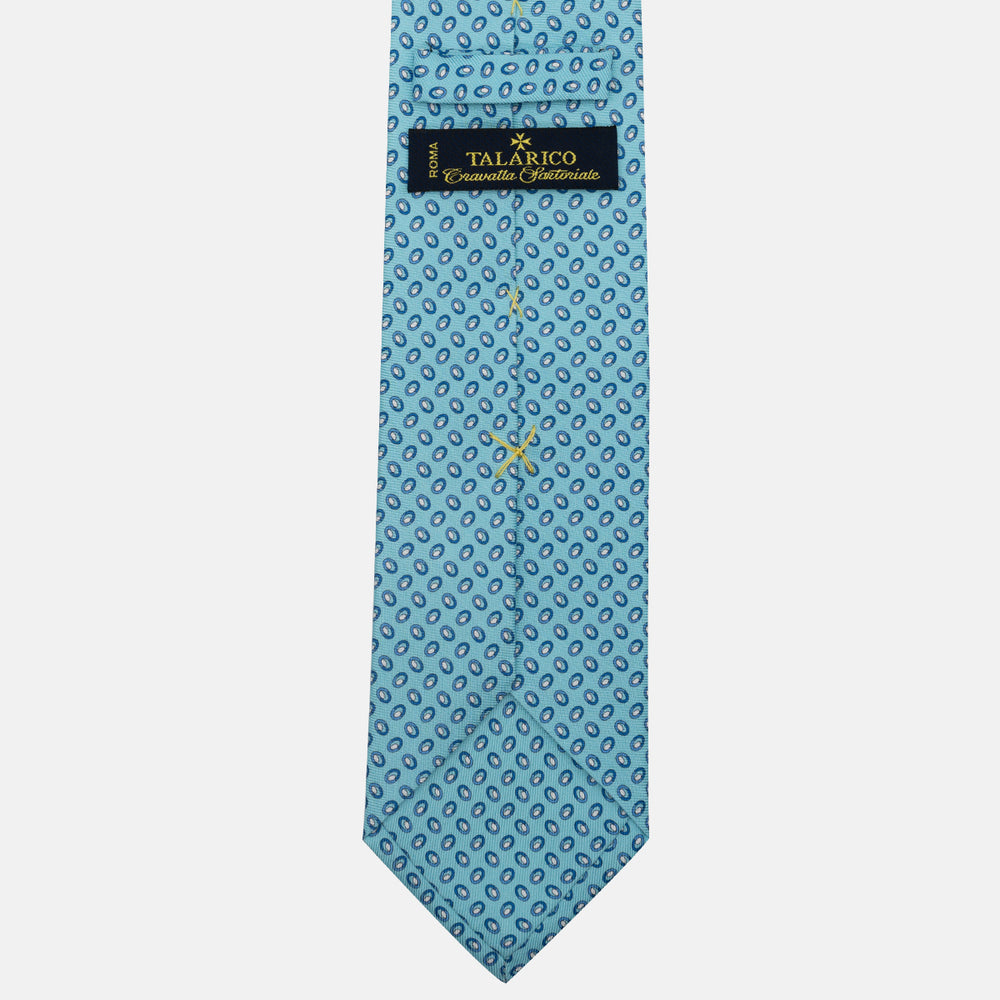 3-Fold Silk Tie, Micro Pattern, Light Blue - JA062938_2
