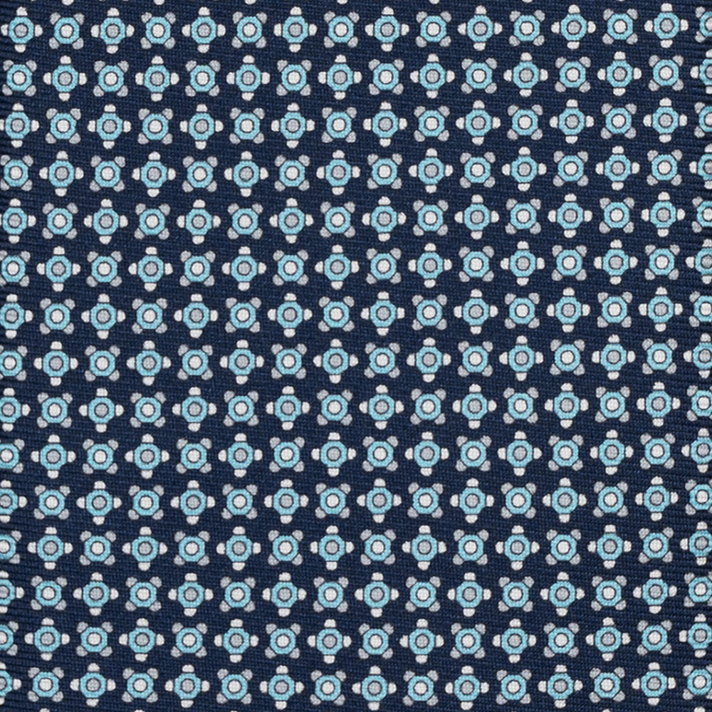 3-FOLD SILK TIE, MICRO-PATTERN, BLUE GREY - JA064408_9 T