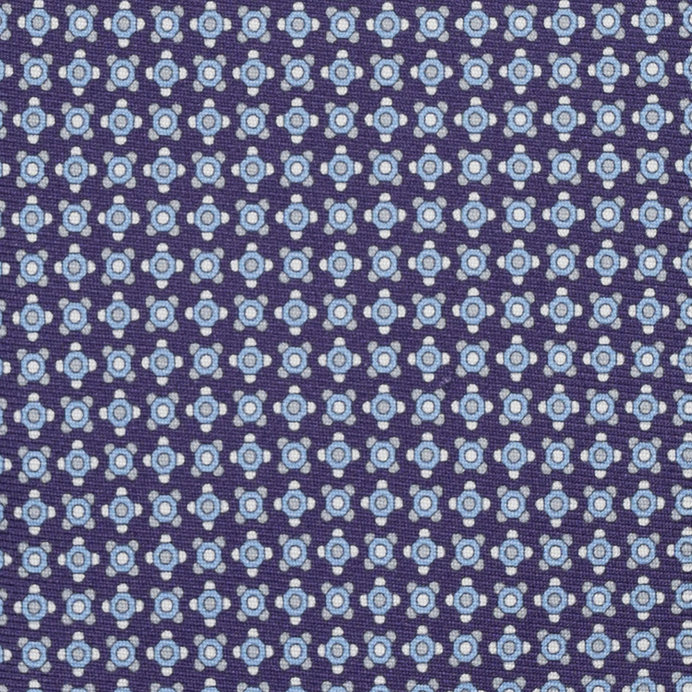 3-FOLD SILK TIE, MICRO-PATTERN, BLUE GREY - JA064408_9 T