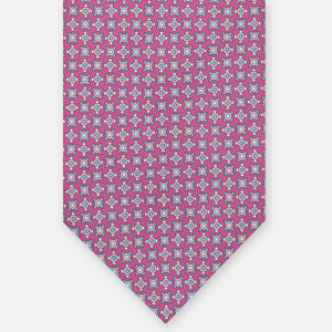 CRAVATTA 3 PIEGHE IN SETA, MICROFANTASIA, ROSA - JA064408_2 T