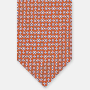 3-FOLD SILK TIE, MICRO PATTERN, ORANGE - JA064408_3 T
