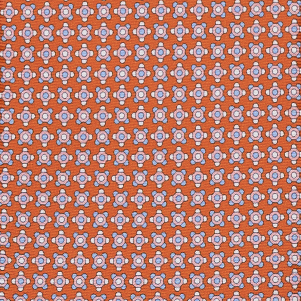 3-FOLD SILK TIE, MICRO PATTERN, ORANGE - JA064408_3 T