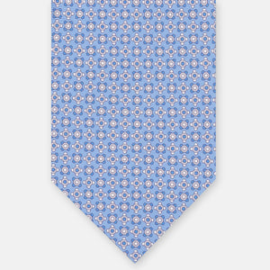 3-FOLD SILK TIE, MICRO-PATTERN, LIGHT BLUE - JA064408_4 T