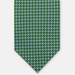 3-FOLD SILK TIE, MICRO-PATTERN, GREEN - JA064408_7 T