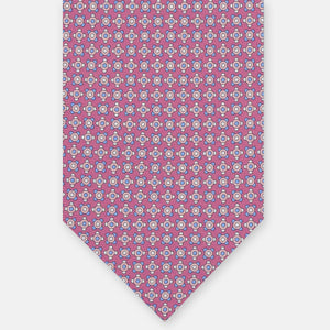 SILK 3-FOLD TIE, MICRO-PATTERN, PINK - JA064408_2 T